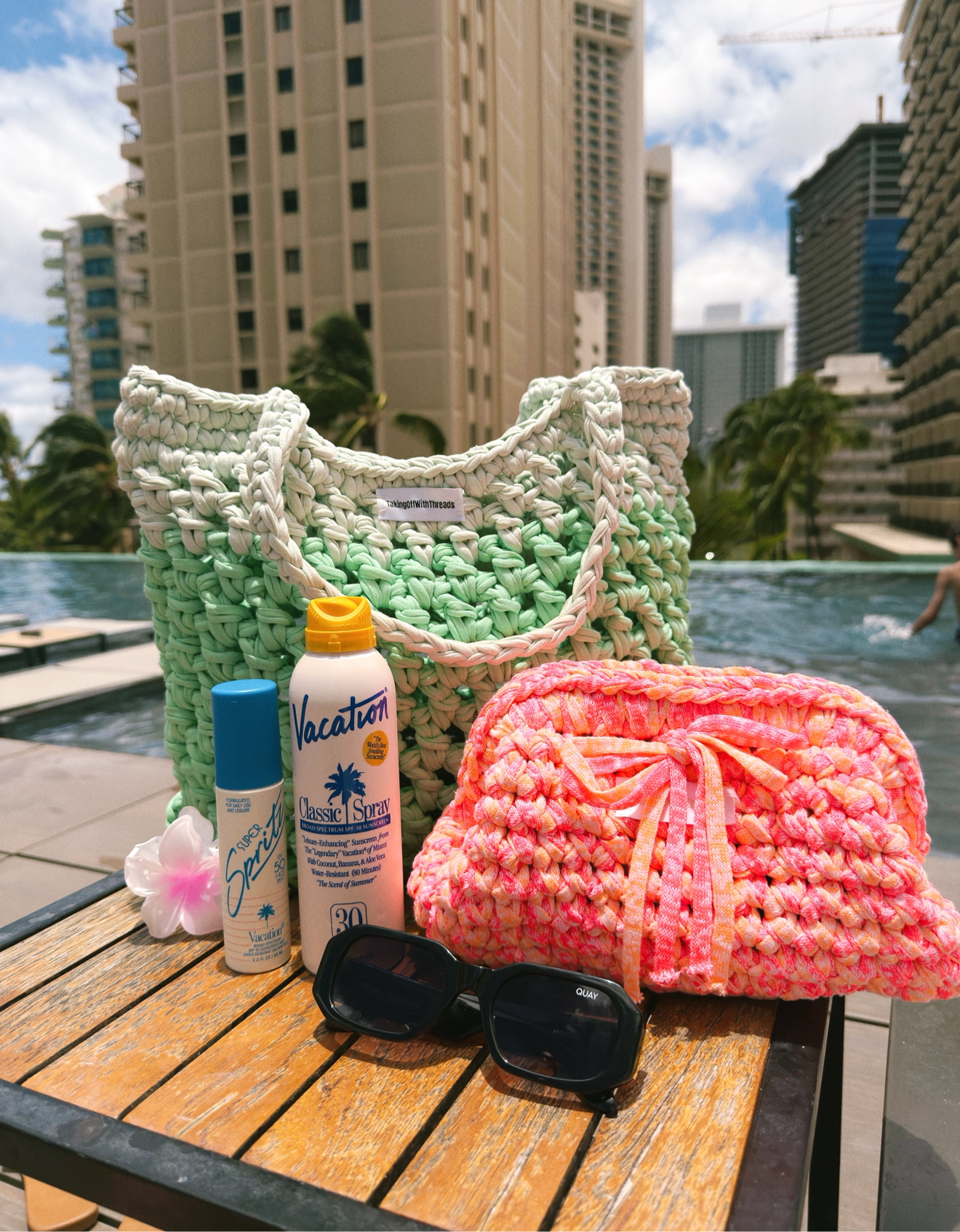 the JETSET POUCH *pink&orange*