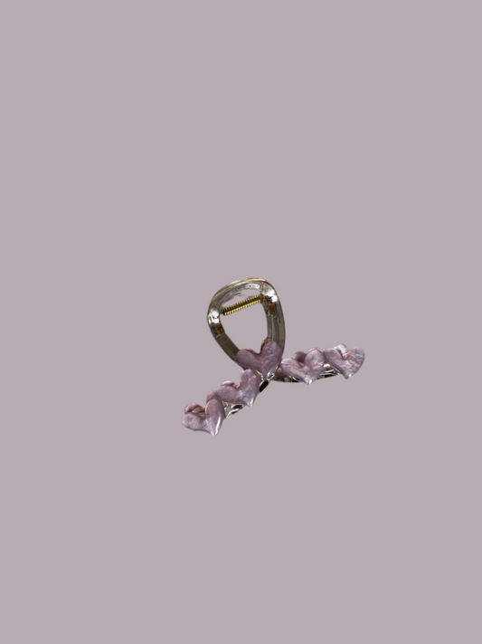 Heart claw clip *purple*
